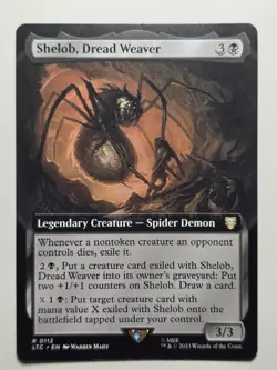 Shelob, Dread Weaver (Extended Art) LTC-112 Commander Lord of the Rings NM+ mtg - Image 1