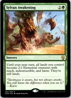 Sylvan Awakening - Dominaria #183 - NM - Image 1