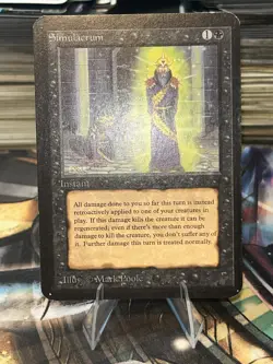 Simulacrum Alpha Edition Regular near Mint / Green Dot Text Authentic ! - Image 1