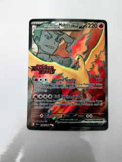 Pokemon Team Rocket's Moltres EX Full Art Destined Rivals Stamped Promo 208/182 - Image 1