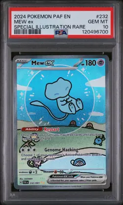 2024 Pokemon Paldean Fates Mew EX 232/091 PSA 10 Gem Mint SIR Bubble Mew - Image 1