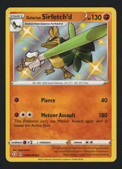 Galarian Sirfetch'd SV064/SV122 Shining Fates Shiny Holo Rare Pokemon TCG - Image 1