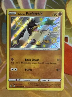 Farfetch'd Galarian Pokemon TCG Shining Fates SV063/SV122 Holo Shiny Holo Rare - Image 1