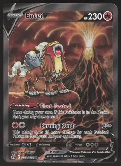 Entei V GG36/GG70 Pokemon TCG Crown Zenith VLP OC MISALIGNED - Image 1