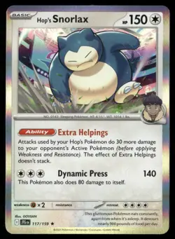 2025 Scarlet & Violet Series - Journey Together Hop's Snorlax Rare #117 - Image 1