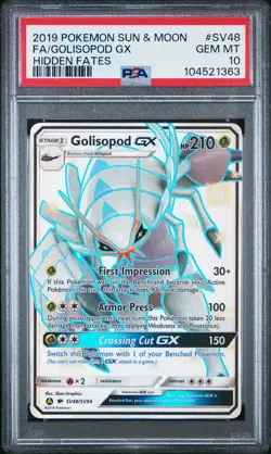 GOLISOPOD GX 2019 Pokemon Sun & Moon Hidden Fates Shiny Vault PSA 10 #SV48 - Image 1