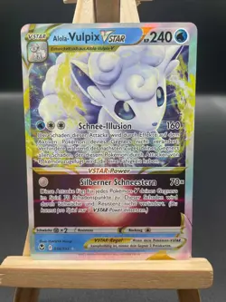 Pokemon Karte Alola-Vulpix Vstar 034/195 Silerberne Sturmwinde Near Mint Deutsch - Image 1