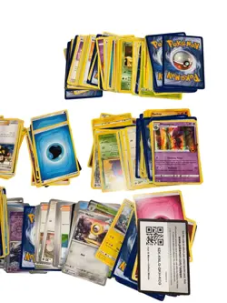 Pokemon Card Collection W Pikachu Figures Pokeballs & Tin Box Trading Cards - Image 5