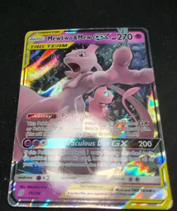 Pokemon TCG Mewtwo & Mew GX Full Art Holo Card 71/236 Unified Minds - Image 1
