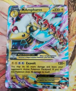 M Ampharos EX 28/98 XY Ancient Origins Holo Pokemon Card TCG - Image 3