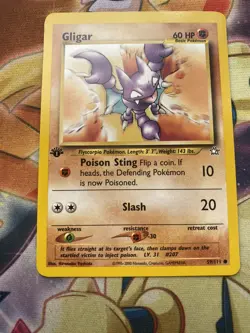 Pokemon Card - Neo Genesis 59/111 - GLIGAR (common) **1st Edition** - NM - Image 1