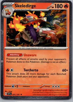 Skeledirge - (Cosmos Holo) 031/191 Surging Sparks Pokemon Card LP - Image 1