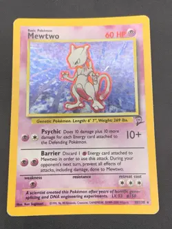 Mewtwo 10/130 Base Set 2 2000 Holo Rare WOTC Pokemon Card TCG MP - Image 1