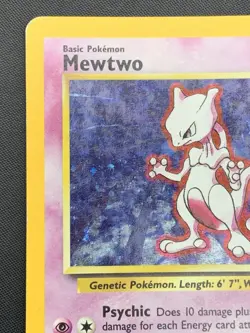 Mewtwo 10/130 Base Set 2 2000 Holo Rare WOTC Pokemon Card TCG MP - Image 2