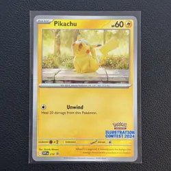 Pikachu - (Illustration Contest 2024) 214 Pokemon SV Scarlet & Violet Promo Card - Image 1