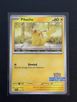 Pikachu - (Illustration Contest 2024) 214 Pokemon SV Scarlet & Violet Promo Card - Image 3