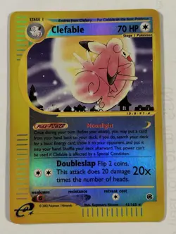 Clefable Reverse Holo 41/165 Expedition Pokemon Card 2002 LP - Image 1