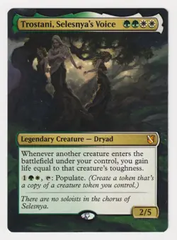 Altered Trostani, Selesnya's Voice LP WOTC MTG Magic Hand Painted Unique Art! - Image 1