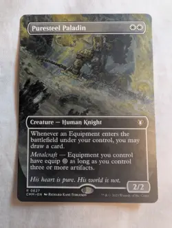 Puresteel Paladin (Borderless) Commander Masters Regular - Image 1