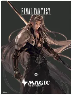 Magic the Gathering x Final Fantasy -Sephiroth Foil Promo Poster - Not Displayed - Image 1