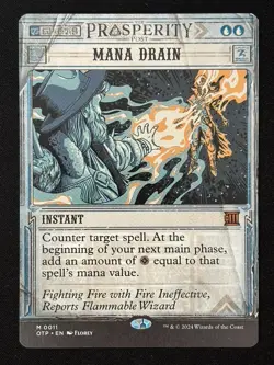1x MTG Mana Drain - Outlaws of Thunder Junction: Breaking News (OTP) #11 - Magic - Image 1