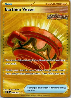 Earthen Vessel 096/064 Pokemon Shrouded Fable Gold Hyper Rare Near Mint (NM) - Image 1