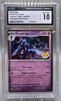 Ceruledge 2024 Paldean Fates Pokemon Day Promo Gem Mint 10 - Image 1