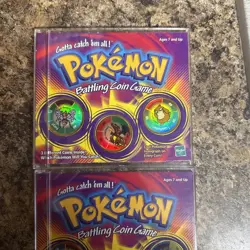 1999 Pokemon Battling Coins Game - In Original Case both containing a Charizard - Image 1