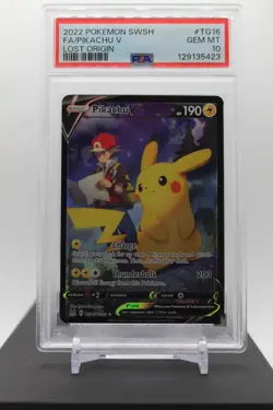 psa 10 - Pikachu V TG16/TG30 - 2022 Pokemon Swsh11: Lost Origin Trainer Galler - Image 1