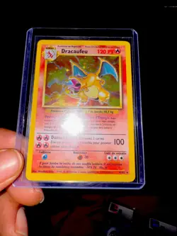 1999 Pokemon Base Set Charizard 4/102 French LP Holo Dracaufeu Light Play - Image 1