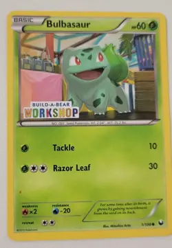 Bulbasaur 1/108 Build-A-Bear Workshop Stamped Dark Explorers Pokemon TCG MP - Image 1