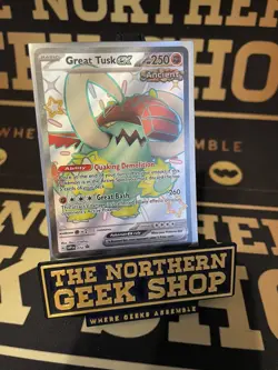 Pokemon TCG - Paldean Fates - Great Tusk ex Shiny Full Art SVP Promo 072 - Image 1