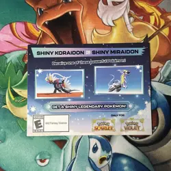 Pokemon Scarlet And Violet Serial Codes Shiny Koraidon or Miraidon UNSCRATCHED! - Image 1