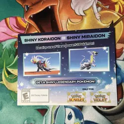 Pokemon Scarlet And Violet Serial Codes Shiny Koraidon or Miraidon UNSCRATCHED! - Image 2