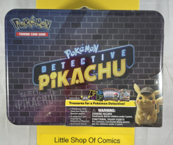 Pokemon Detective Pikachu Collector Treasure Chest Lunch Box Tin Sealed TCG - Image 1