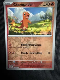 Charmander Reverse Holo 4/165 Pokemon SV: Scarlet & Violet 151 - Image 2