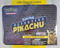 Pokemon Detective Pikachu Collector Treasure Chest Lunch Box Tin Sealed TCG - Image 1