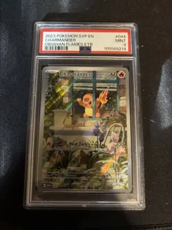 2023 Pokemon Svp En-sv Black Star ETB Promo 044 Charmander Obsidian Flames PSA 9 - Image 3