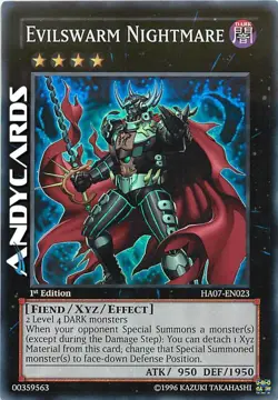 EVILSWARM NIGHTMARE (Incubo Brancomalvagio) Super R • HA07 EN023 • 1Ed • Yugioh! - Image 1