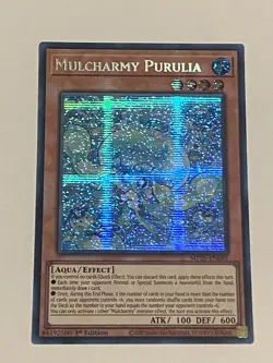 YUGIOH Mulcharmy Purulia MP25-EN085 Prismatic Secret Rare 1st Edition - Image 1