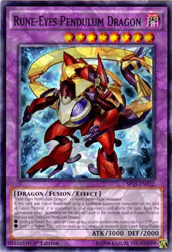 1x (EX) Rune-Eyes Pendulum Dragon - SP15-EN032 - Shatterfoil - 1st Edition YuGi - Image 1