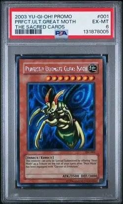 2003 Yu-Gi-Oh! Perfectly Ultimate Great Moth TSC Limited Edition Secret PSA 6 - Image 1