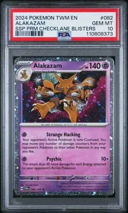 PSA 10 Alakazam 082/167 Surging Sparks Cosmos Holo Promo Pokemon Card POP 27 - Image 1