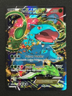 Pokemon Cards Venusaur EX XY123 XY Black Star Promos Promo LP - Image 1
