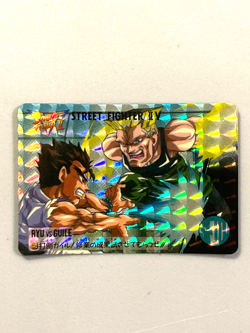 Ryu vs Guile - Street Fighter Bandai Vintage Card Japanese - Image 1