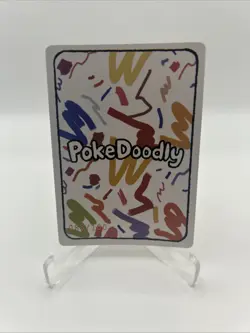 PokeDoodly Charizard Fan Art Card Gold Full Holo Rare Pokemon #/100 Serialized - Image 2