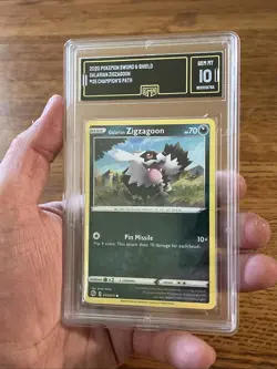 Galarian Zigzagoon Pokemon TCG Card 035/073 Graded GMA 10 Gem Mint Grading Grade - Image 3