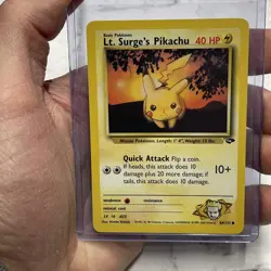Lt. Surge's Pikachu 84/132 Pokemon TCG Gym Challenge Unlimited Card WOTC NM/MT - Image 1