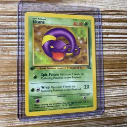 Pokemon Card Ekans 46/62 Fossil WOTC 1st Edition LP-NM - Image 1