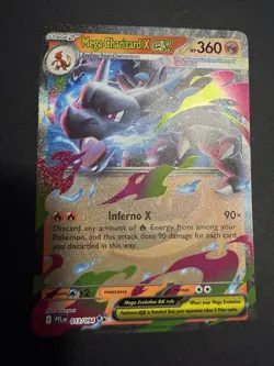 NM Mega Charizard X ex 013/094 Me02: Phantasmal Flames Holo Pokemon card English - Image 1